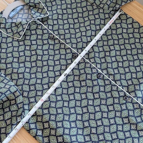 Prada Silk Patterned Long Sleeve Blouse Straight Fit Shirt, size IT 42/US 6 - Picture 10 of 13